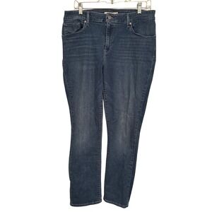Levi's Classic‎ Mid Rise Skinny Jeans Women's Size 16 Dark Wash Denim